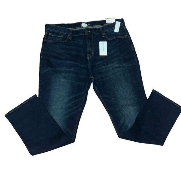 Old Navy Mens Slim Built-In Flex Jeans Dark Wash Denim Pants - Picture 1 of 10